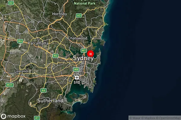 Double Bay,New South Wales Satellite Map