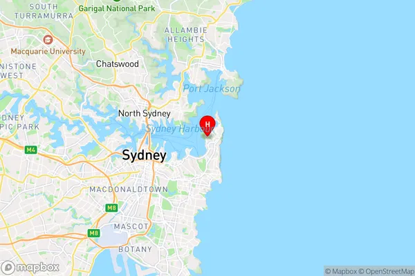 Vaucluse,New South Wales Area Map