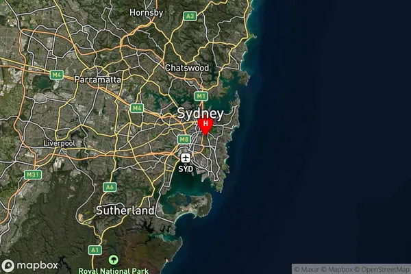 Kensington,New South Wales Satellite Map