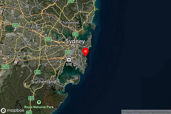 South Coogee,New South Wales Satellite Map