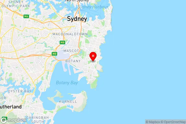 Maroubra,New South Wales Area Map