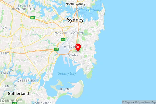 Pagewood,New South Wales Area Map