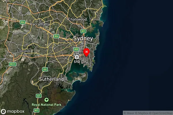 Eastgardens,New South Wales Satellite Map