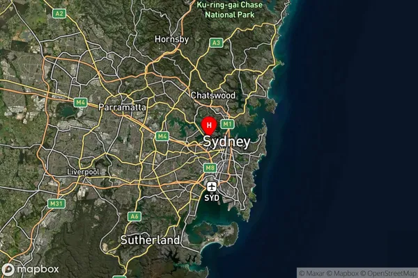 Rozelle,New South Wales Satellite Map