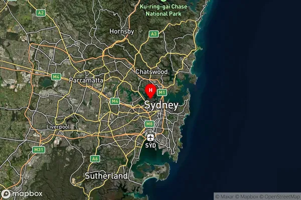 Balmain,New South Wales Satellite Map