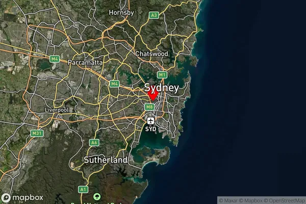 Erskineville,New South Wales Satellite Map