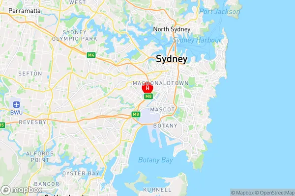 St Peters,New South Wales Area Map