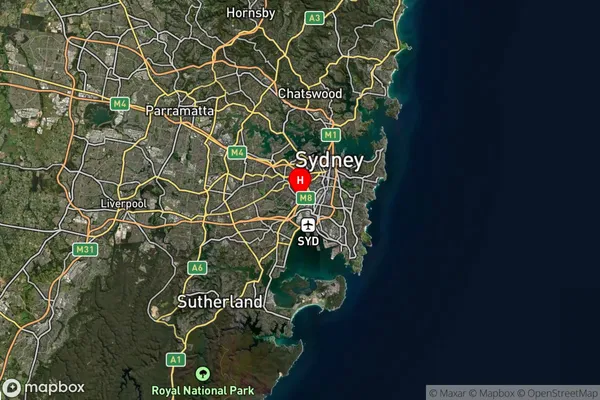 Sydenham,New South Wales Satellite Map