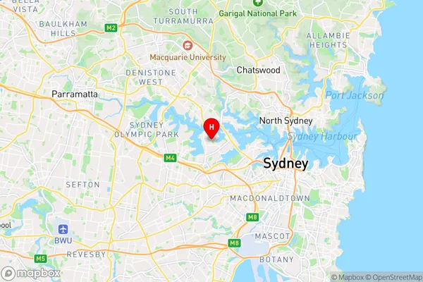 Chiswick,New South Wales Area Map