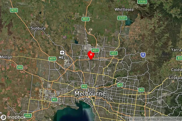 Fawkner North,Victoria Satellite Map