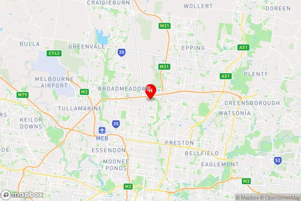 Fawkner North,Victoria Area Map