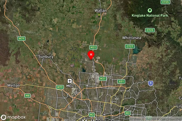 Craigieburn,Victoria Satellite Map