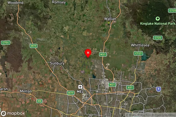 Mickleham,Victoria Satellite Map