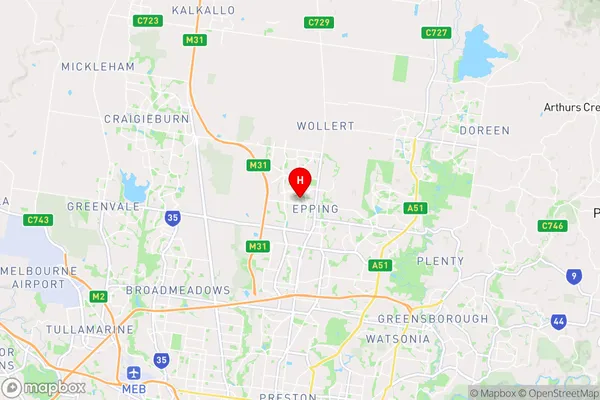 Epping,Victoria Area Map