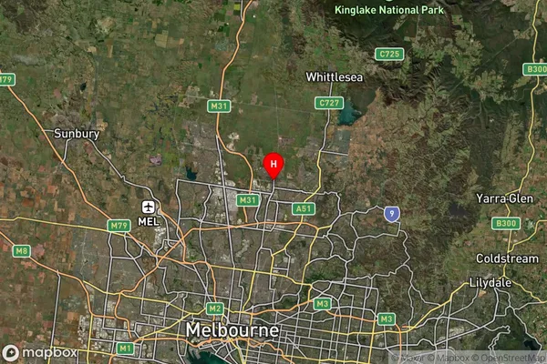 Epping Dc,Victoria Satellite Map