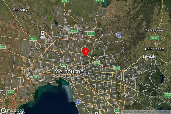 Ivanhoe North,Victoria Satellite Map