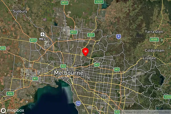 Bellfield,Victoria Satellite Map