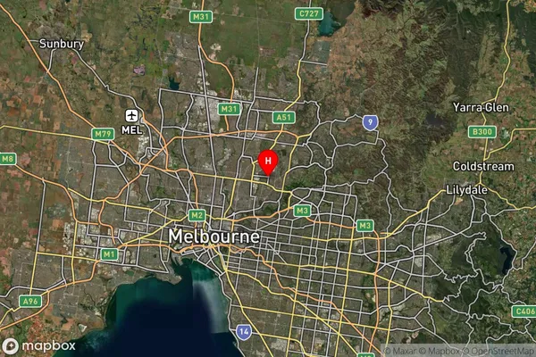 Heidelberg West,Victoria Satellite Map