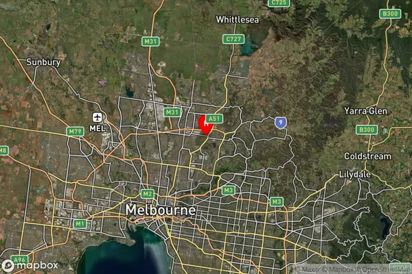 Bundoora,Victoria Satellite Map