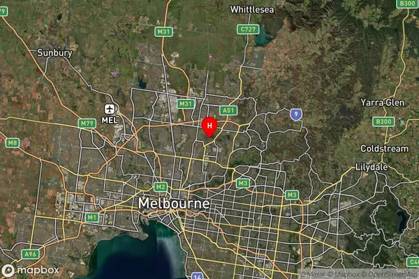 Kingsbury,Victoria Satellite Map