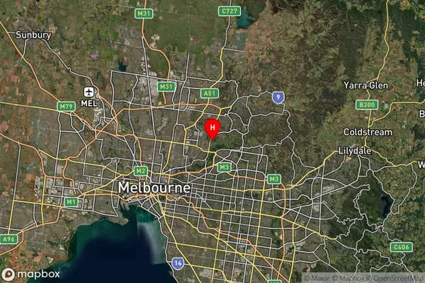 Banyule,Victoria Satellite Map