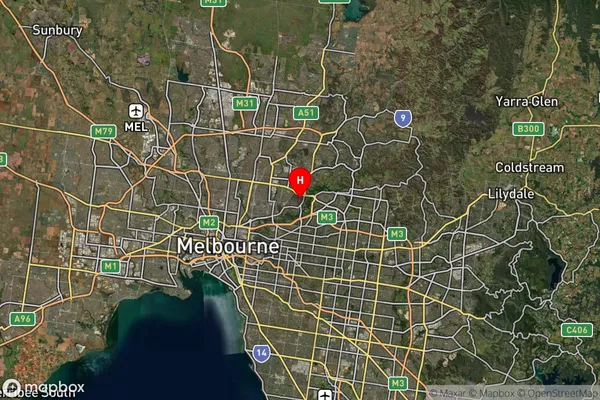 Eaglemont,Victoria Satellite Map