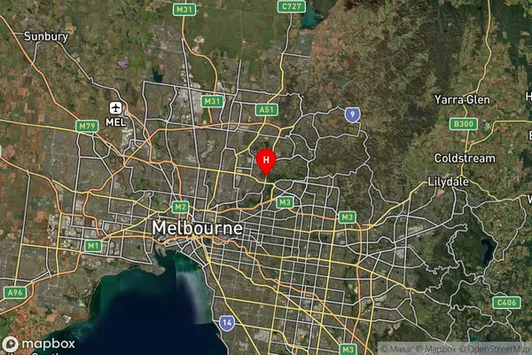 Heidelberg,Victoria Satellite Map