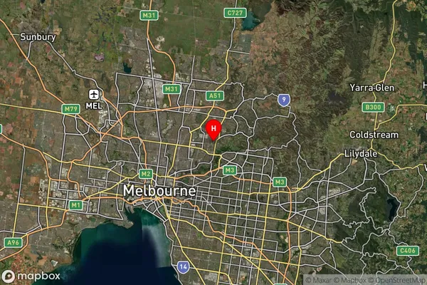 Rosanna,Victoria Satellite Map