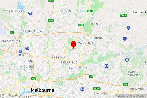 La Trobe University,Victoria Area Map