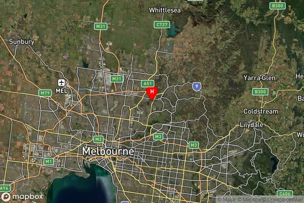 Watsonia,Victoria Satellite Map