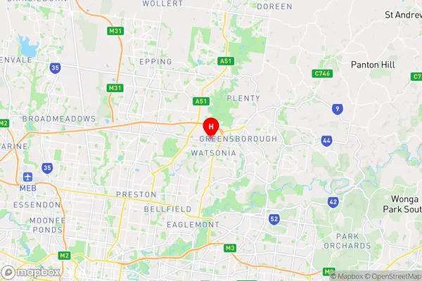 Watsonia North,Victoria Area Map