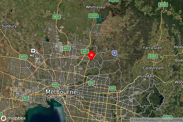 Greensborough,Victoria Satellite Map