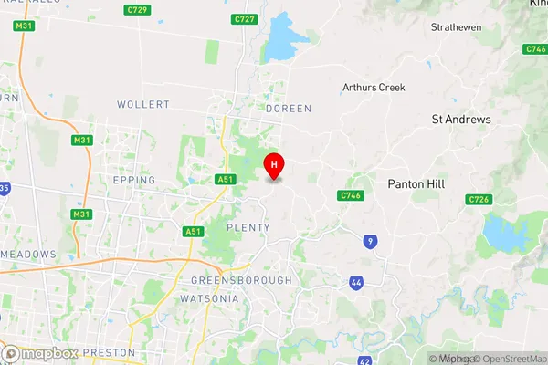 Yarrambat,Victoria Area Map