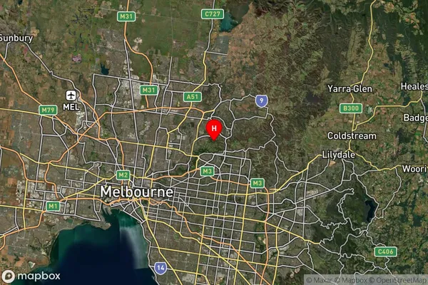 Lower Plenty,Victoria Satellite Map