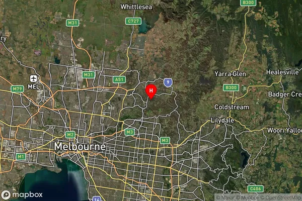 Eltham,Victoria Satellite Map