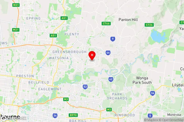 Eltham,Victoria Area Map