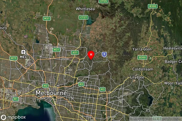 Eltham North,Victoria Satellite Map