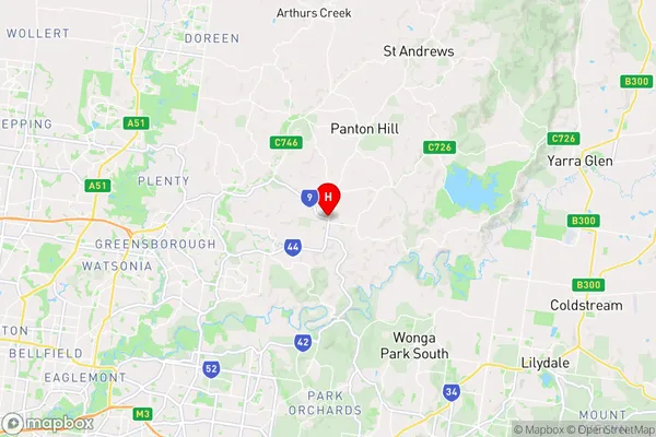 Kangaroo Ground,Victoria Area Map