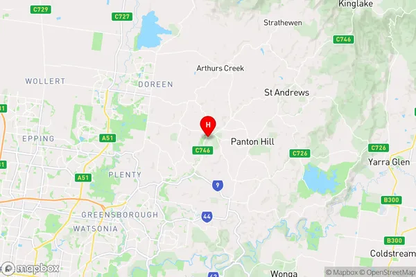 Hurstbridge,Victoria Area Map