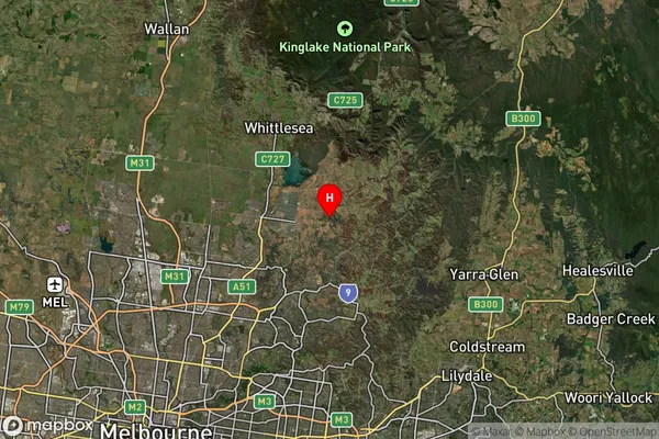 Nutfield,Victoria Satellite Map