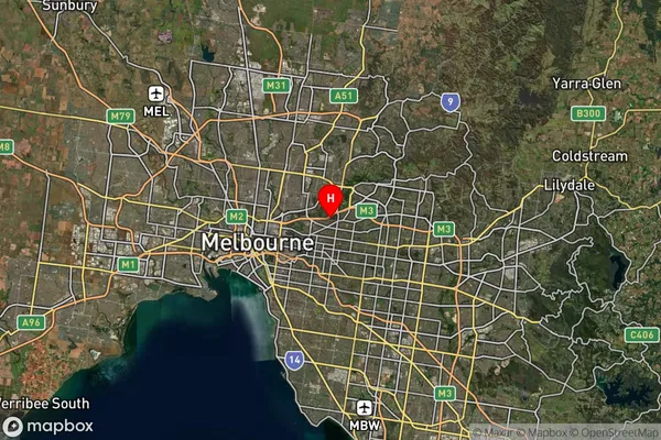 Kew East,Victoria Satellite Map