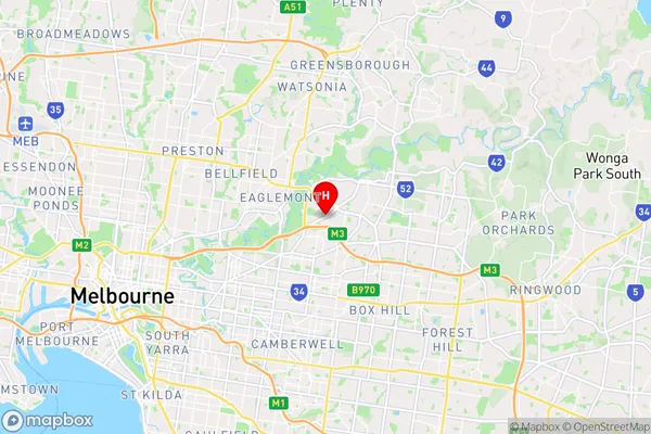 Bulleen South,Victoria Area Map