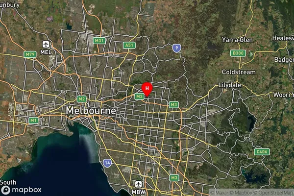 Doncaster,Victoria Satellite Map