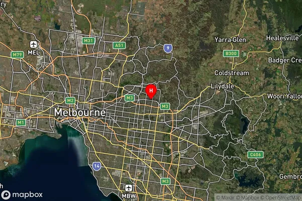 Doncaster Heights,Victoria Satellite Map