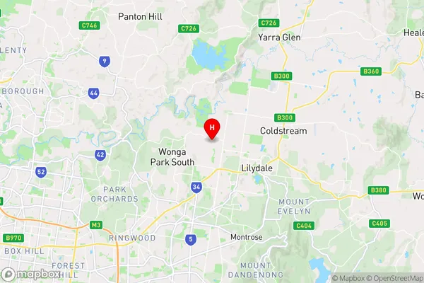 Chirnside Park,Victoria Area Map