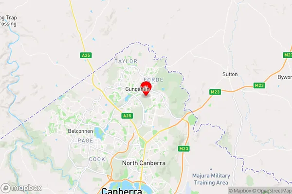 Gungahlin,Australian Capital Territory Area Map