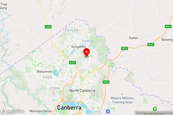 Franklin,Australian Capital Territory Area Map