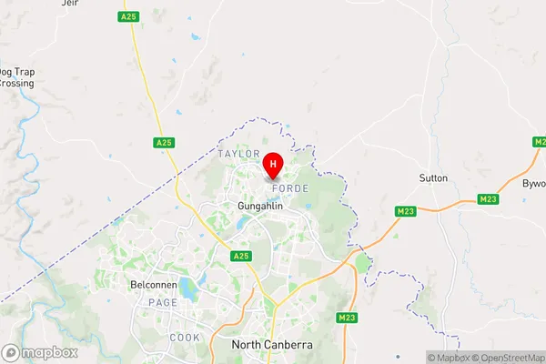 Bonner,Australian Capital Territory Area Map