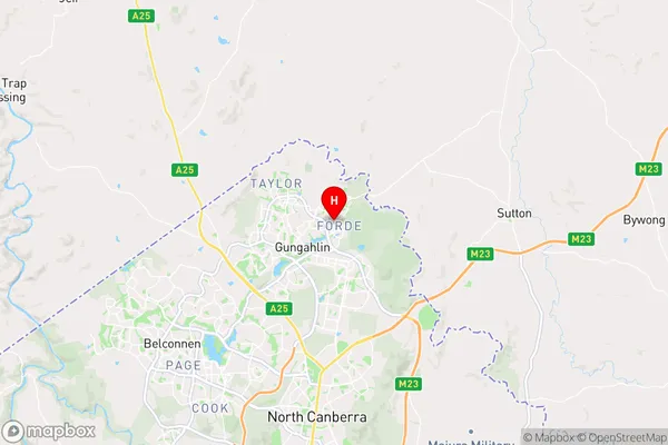 Forde,Australian Capital Territory Area Map