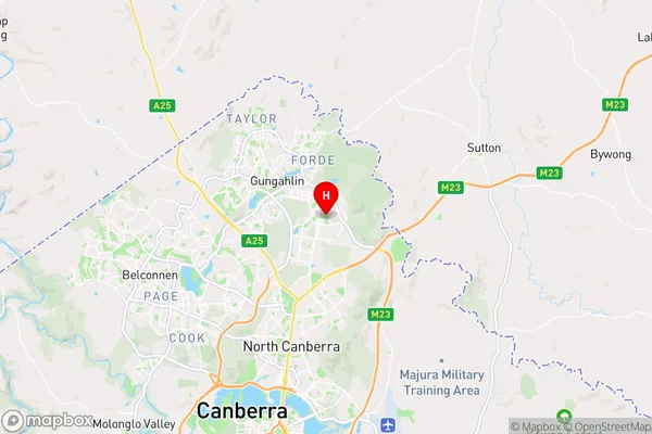 Harrison,Australian Capital Territory Area Map